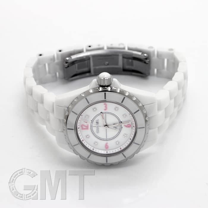 シャネル CHANEL H4863 J12 ピンクライト 世界限定1200本 8Pダイヤ クォーツ レディース 保証書付き_913939 CHANEL - シャネル CHANEL H4863 J12 ピンクライト 世界限定1200本 8P