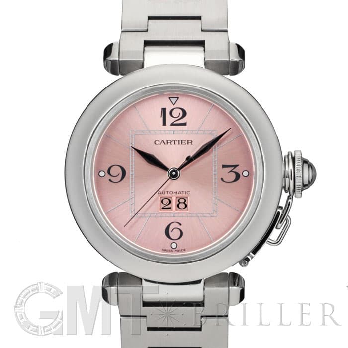 中古)CARTIER カルティエ パシャC ビッグデイト ピンク W31058M7（商品
