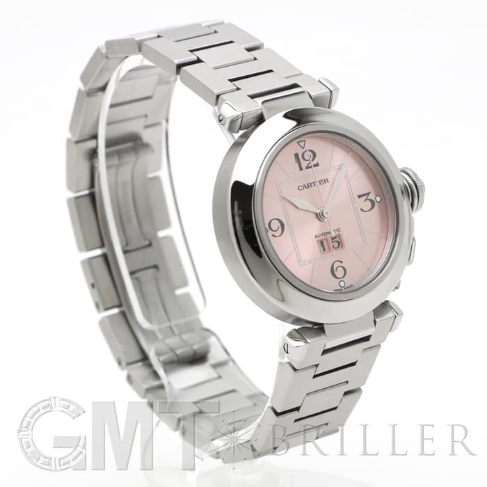 カルティエ CARTIER パシャC ビッグデイト レディース 自動巻き 腕時計 SS レディース ピンク文字盤 W31058M7 中古 新入荷 CA0454 中古)CARTIER カルティエ パシャC ビッグデイト ピンク W31058M7（商品