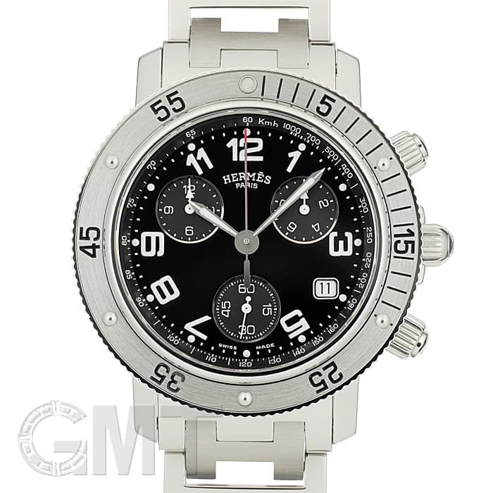 中古)HERMES エルメス クリッパー クロノグラフ クォーツ CL2.910.330