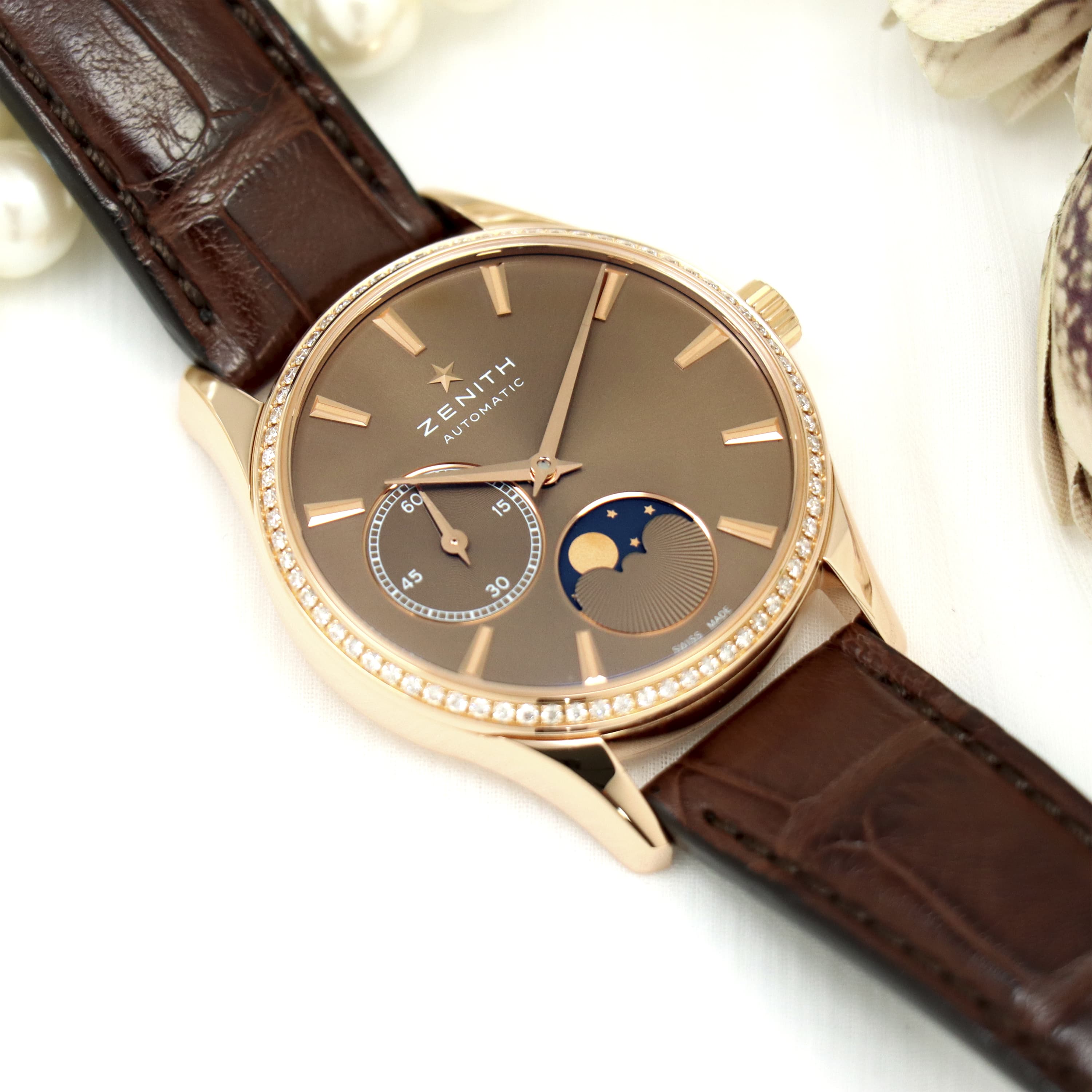 中古)ZENITH ゼニス エリート ウルトラシン ムーンフェイズ 22.2310