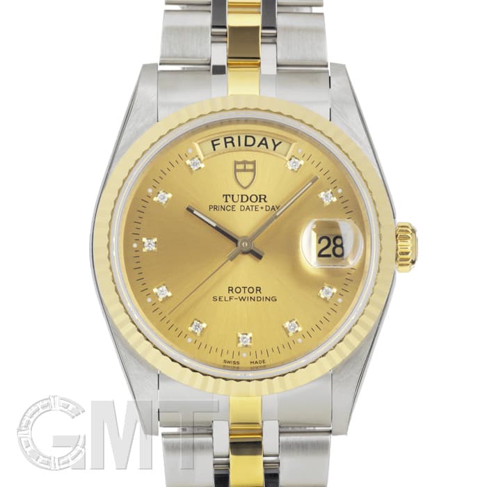 新品)TUDOR チューダー プリンス デイトデイ シャンパン 10Pダイヤ
