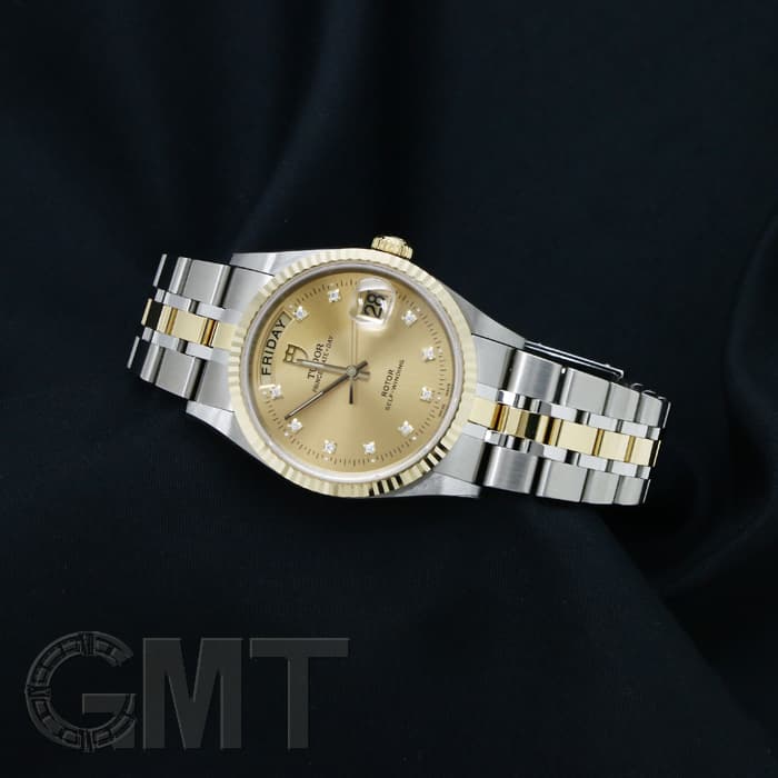 新品)TUDOR チューダー プリンス デイトデイ シャンパン 10Pダイヤ