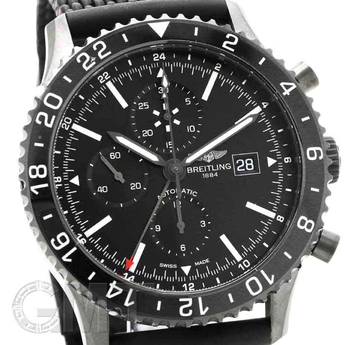 ブライトリングベルト　22−20 ブラック 新品)BREITLING ブライトリング クロノライナー ブラックラバー
