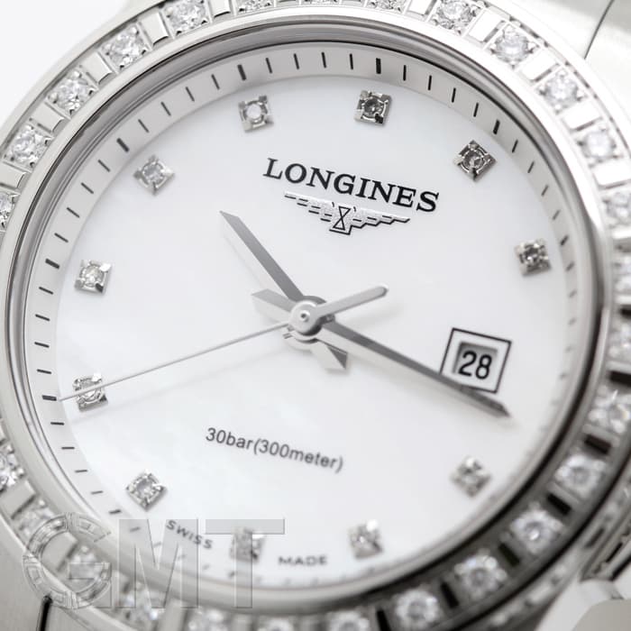 ロンジン LONGINES コンクエスト L1 141 0 レディース 腕時計 ダイヤベゼル 19P ダイヤ デイト ホワイトシェル 自動巻き Conquest 90289935 LONGINES - ロンジン LONGINES コンクエスト L1 141 0 レディース