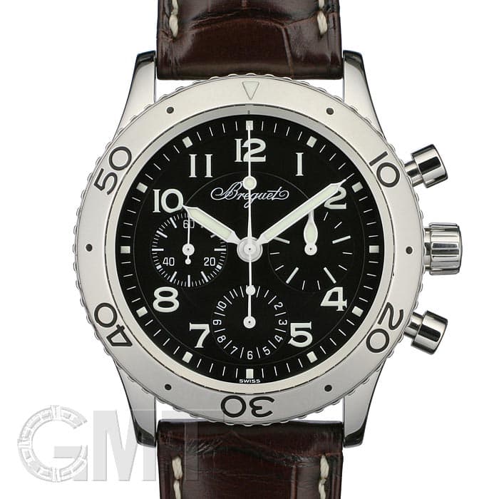 Breguet ブレゲ アエロナバル タイプXX クロノグラフ 3800ST 92 9W6 黒 ブラック SS ステンレス 純正尾錠 メンズ 自動巻き タイプ20【6ヶ月保証】【腕時計】【中古】 中古)BREGUET ブレゲ アエロナバル TYPEXX 3800ST/92/9W6（商品ID