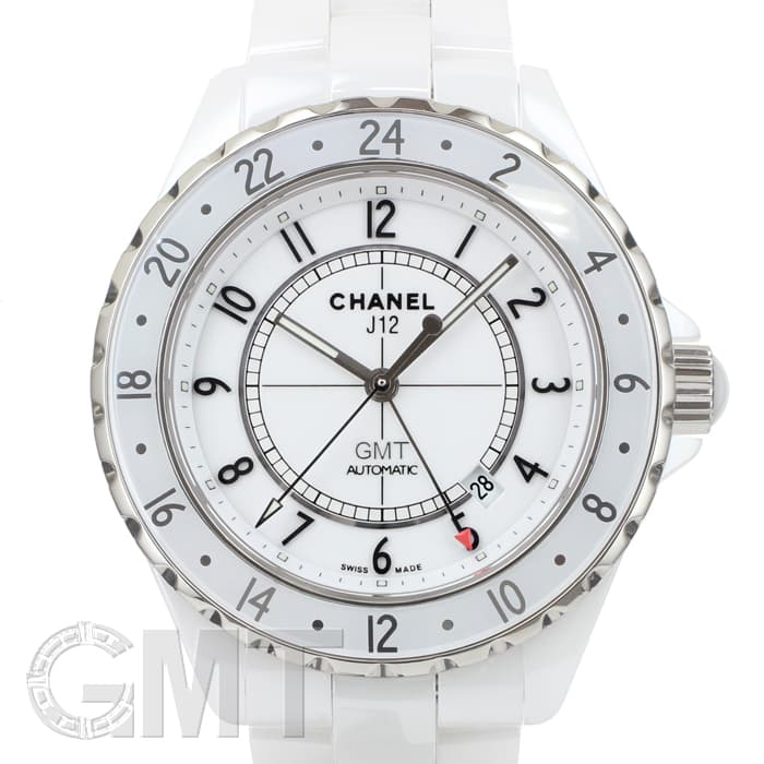 シャネル CHANEL J12 オートマティック GMT H2126 ホワイト セラミック メンズ 腕時計