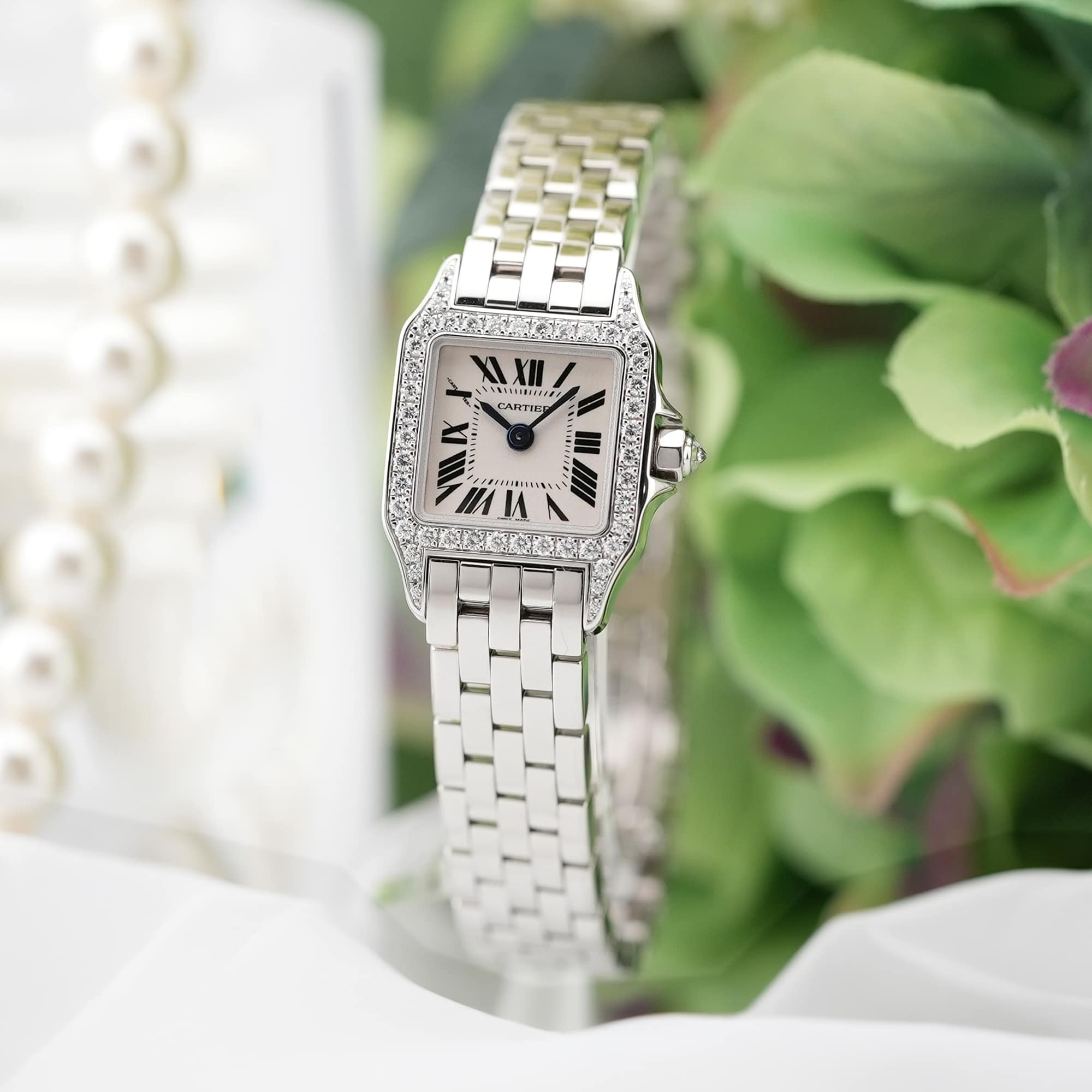 中古)CARTIER カルティエ サントス ドゥモワゼル ミニ WF9005Y8