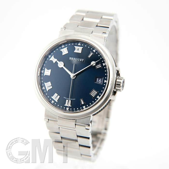 マリー 中古)BREGUET ブレゲ マリーン 5517TI/Y1/TZ0 ブルー チタン