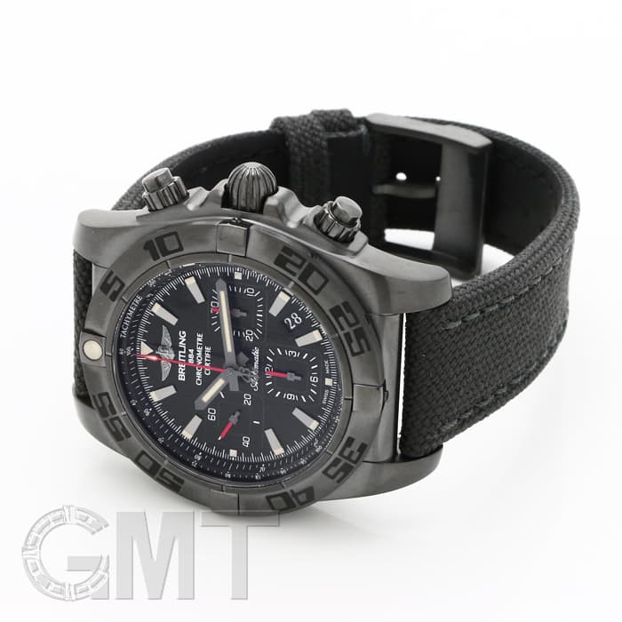 Breitling ブラックラバーベルト 新品)BREITLING ブライトリング クロノマット 44 ブラック