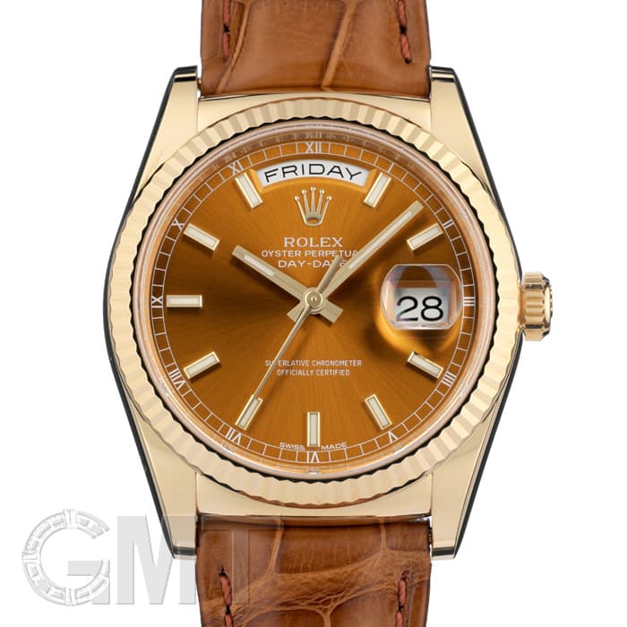 美品 ロレックス 革ベルト 118138 ROLEX 20mm 中古)ROLEX ロレックス デイデイト 118138 コニャック（商品ID