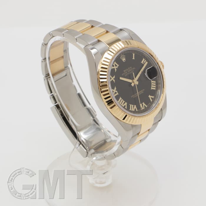 中古)ROLEX ロレックス デイトジャスト II 116333 ブラック/ゴールド