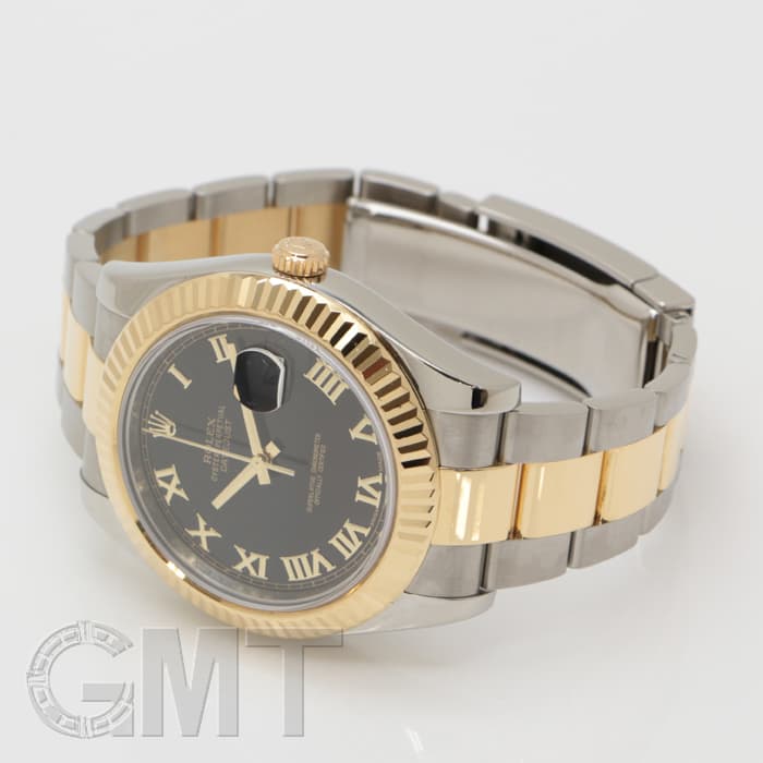 中古)ROLEX ロレックス デイトジャスト II 116333 ブラック/ゴールド