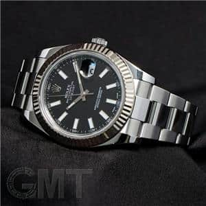 ロレックスデイトジャスト 中古)ROLEX ロレックス デイトジャスト II 116334 ブラック（商品ID