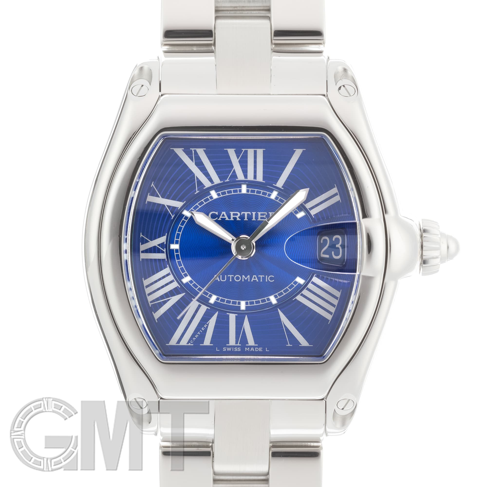 中古)CARTIER カルティエ ロードスター LM W62048V3 ブルーダイアル