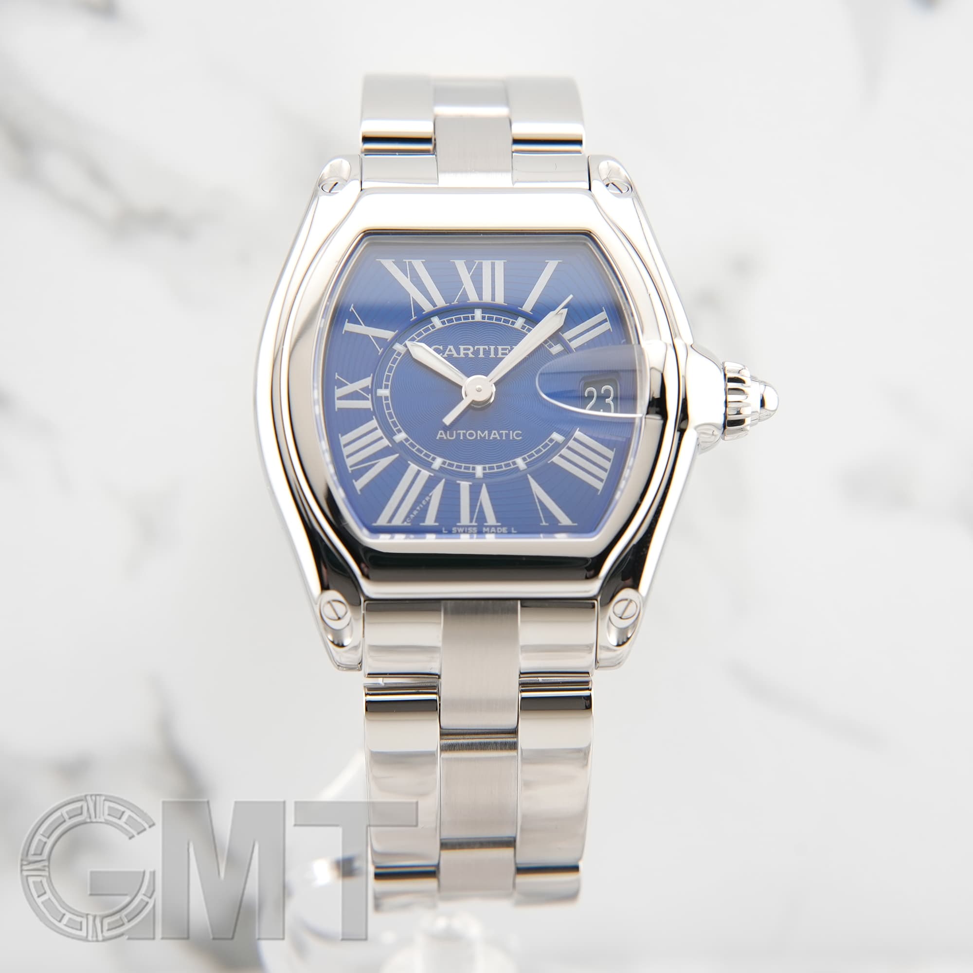 中古)CARTIER カルティエ ロードスター LM W62048V3 ブルーダイアル
