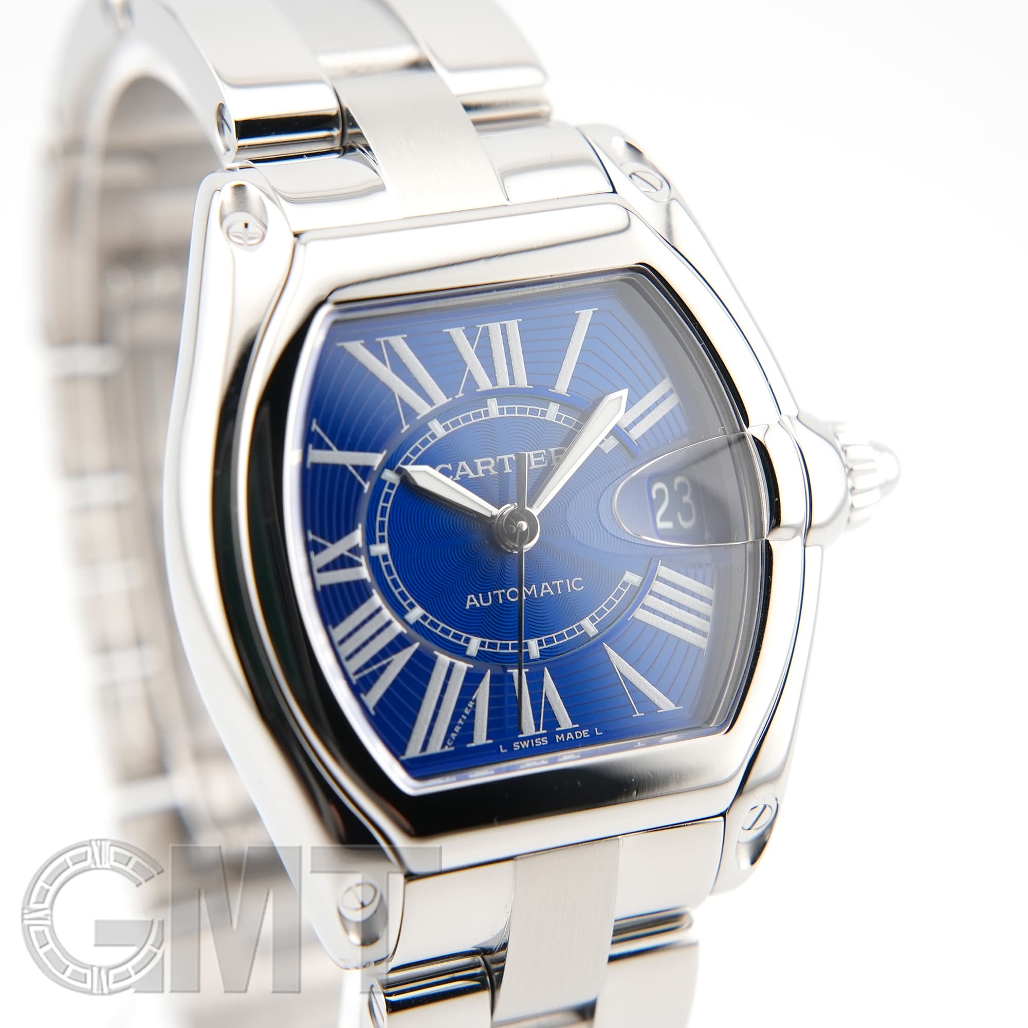 中古)CARTIER カルティエ ロードスター LM W62048V3 ブルーダイアル
