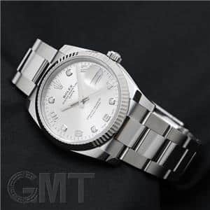 ROLEX ロレックス オイスターパーペチュアル&デイト 115234G シルバー アラビア 5Pダイヤ メイン