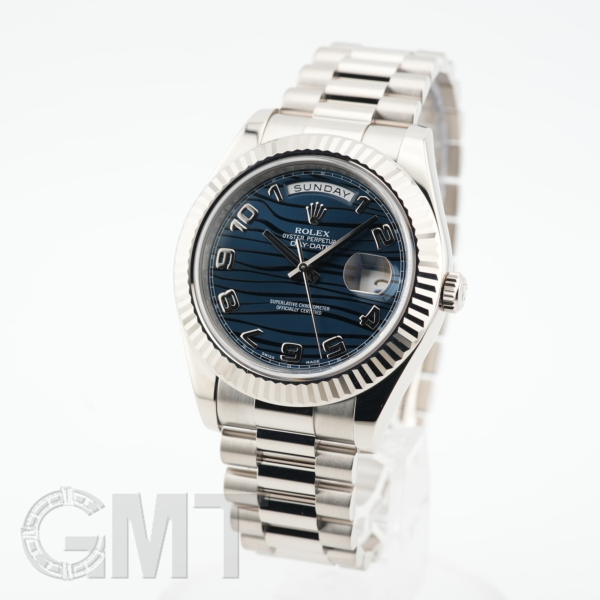 デープブルー 中古)ROLEX ロレックス デイデイトII 218239 ブルーウェーブ（商品ID