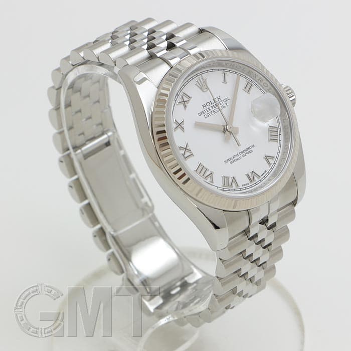 中古)ROLEX ロレックス デイトジャスト Ref.116234 ホワイト ローマ
