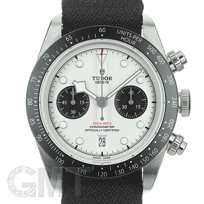 新品)TUDOR チューダー ブラックベイ クロノ ホワイト NATOストラップ