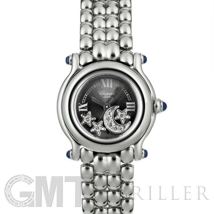 ショパール Chopard ハッピースポーツ 27/8250-23 レディース 腕時計 5P ダイヤ ブラック クォーツ ウォッチ Happy sports 90305148 中古)CHOPARD ショパール ハッピースポーツ 27/8250-23（商品ID