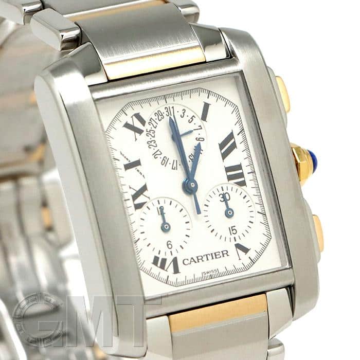 カルティエ 中古)CARTIER カルティエ タンク フランセーズ LM クロノリフレックス