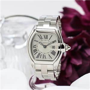 CARTIER カルティエ ロードスターSM W62016V3 クォーツ 中古)CARTIER カルティエ ロードスター SM クォーツ W62016V3