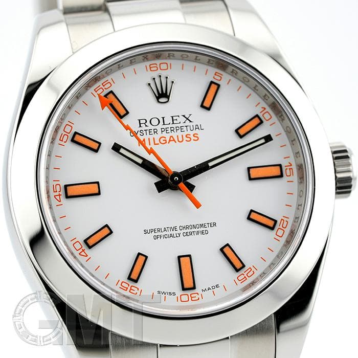 中古)ROLEX ロレックス ミルガウス 116400 ホワイト（商品ID