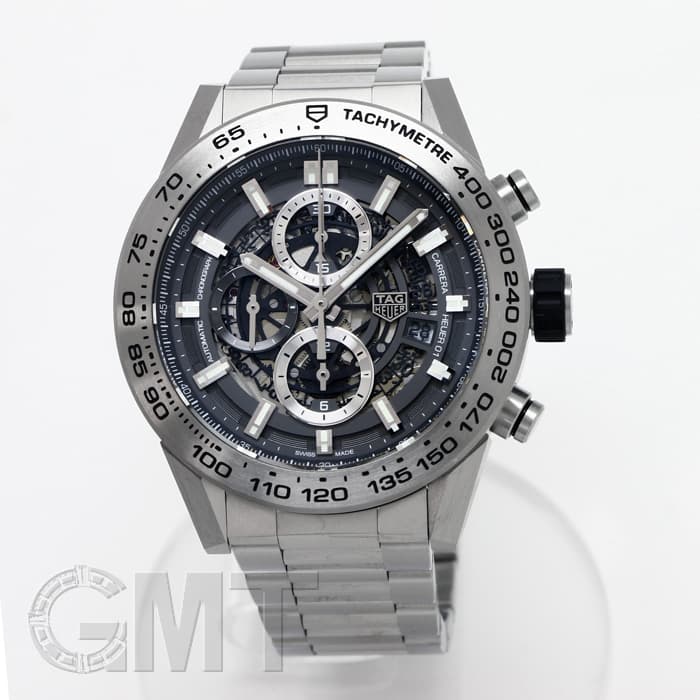 内部点検済 TAG Heuer タグホイヤー カレラ キャリバー ホイヤー01 クロノグラフ グレーファントム CAR2A8A BF0707 デイト 裏スケ 100m防水 スケルトン Ti チタン メンズ 自動巻き【6ヶ月保証】【腕時計】【中古】 新品)TAG HEUER タグ・ホイヤー カレラ キャリバー ホイヤー01 45mm
