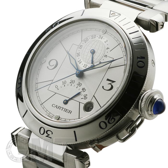 中古)CARTIER カルティエ パシャ GMT パワーリザーブ W31037H3（商品ID