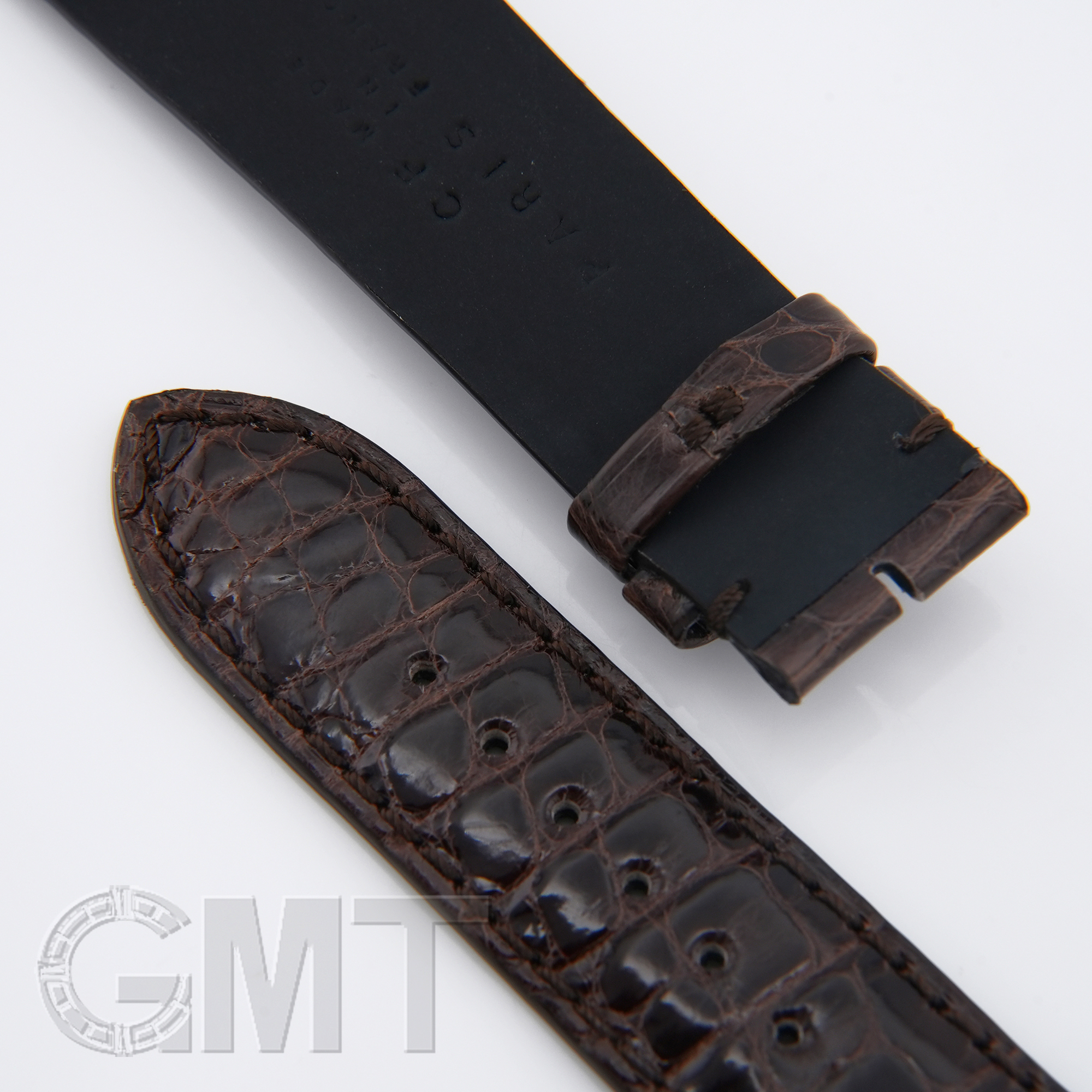 カミーユフォルネ アリゲーター シャイニー 竹斑 マロン Dバックル 18mm 新品)CAMILLE FOURNET カミーユ・フォルネ アリゲーター シャイニー竹