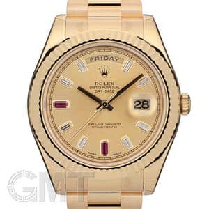 ROLEX ロレックス デイデイトII 218238BG シャンパン 2Bルビー 8Bダイヤ メイン