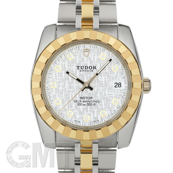 新品)TUDOR チューダー クラシックデイト シルバー モザイク 10Pダイヤ