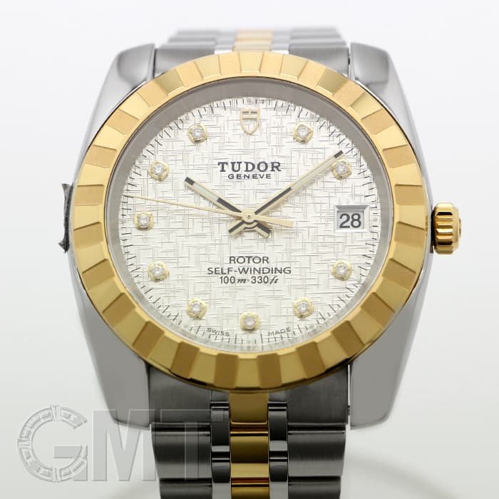 新品)TUDOR チューダー クラシックデイト シルバー モザイク 10Pダイヤ