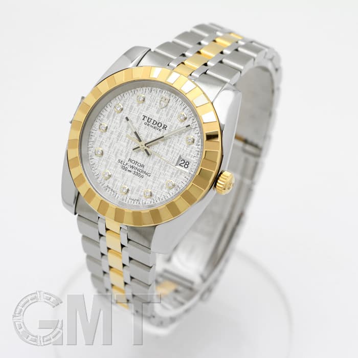 新品)TUDOR チューダー クラシックデイト シルバー モザイク 10Pダイヤ