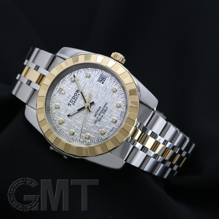 新品)TUDOR チューダー クラシックデイト シルバー モザイク 10Pダイヤ