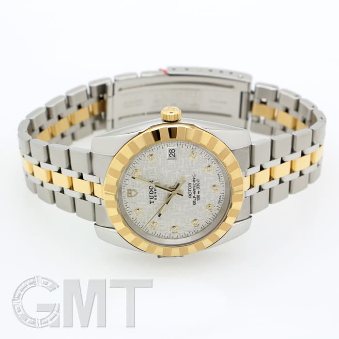 新品)TUDOR チューダー クラシックデイト シルバー モザイク 10Pダイヤ