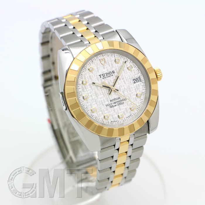 新品)TUDOR チューダー クラシックデイト シルバー モザイク 10Pダイヤ