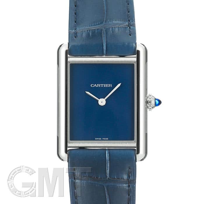 カルティエCartier カルティエ タンク マスト SMドゥ ブルー725 マスト ドゥ カルティエ タンク SM - ブルー ラッカー ダイヤル、手