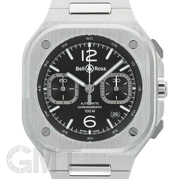 新品)BELL & ROSS ベル&ロス BR 05 クロノ ブラック スティール BR05C