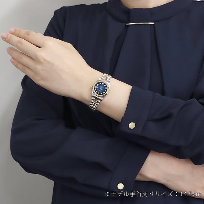 中古 ロレックス ROLEX 69174G T番(1996年頃製造) ブルー・グラデーション /ダイヤモンド レディース 腕時計 ロレックス デイトジャスト 79174G ブルー・グラデーション