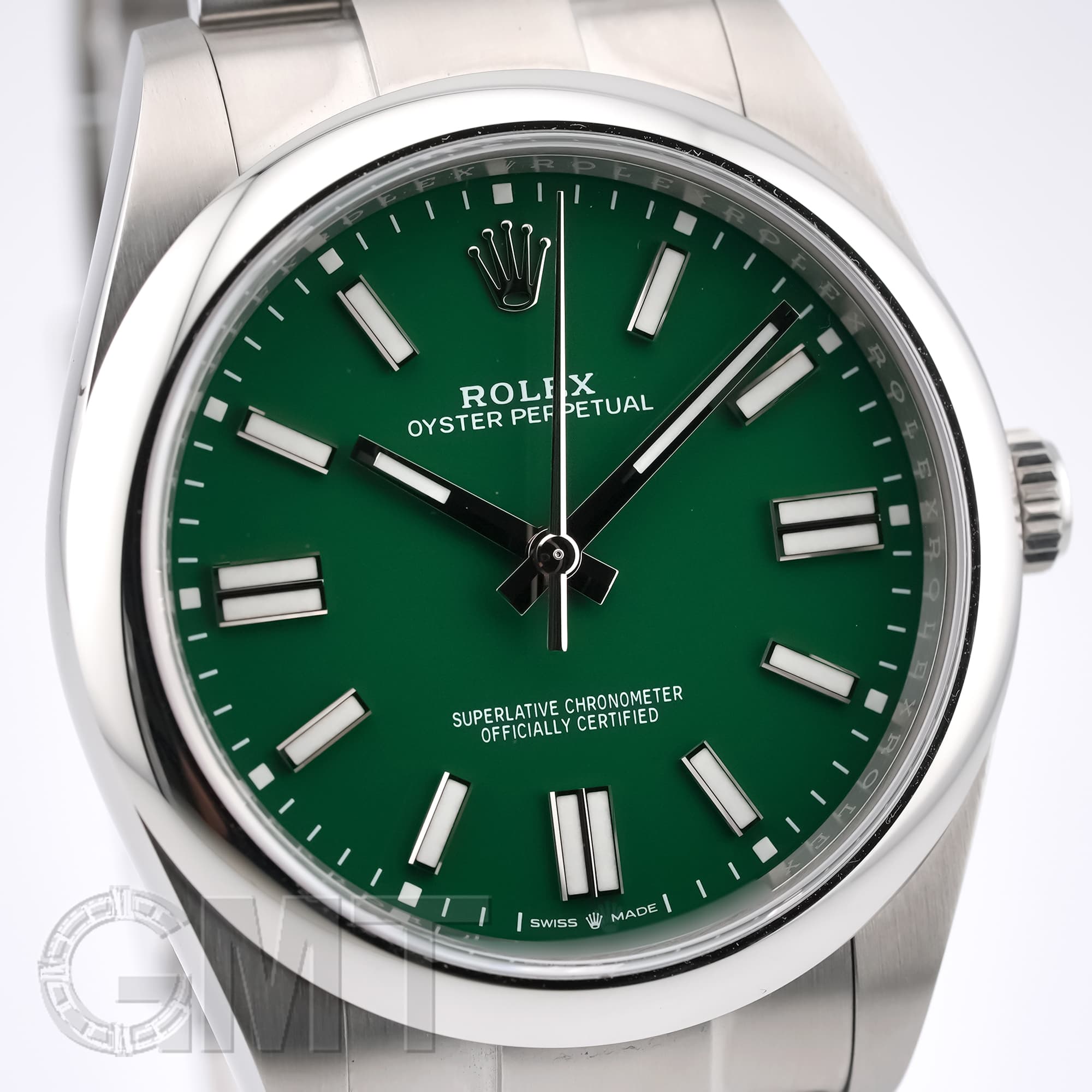 中古)ROLEX ロレックス オイスターパーペチュアル 41 124300 グリーン