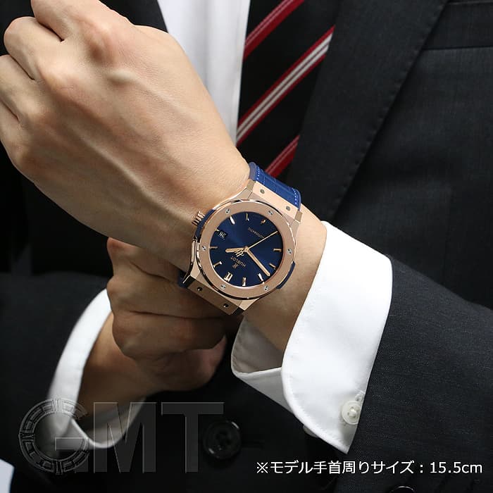 新品)HUBLOT ウブロ クラシック フュージョン ブルー キングゴールド
