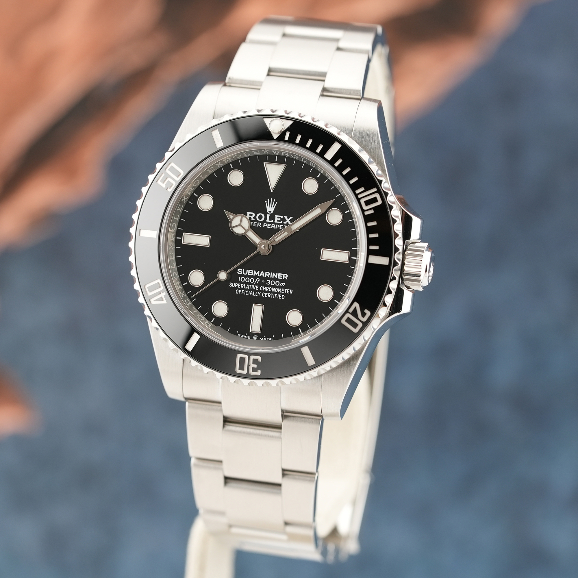 ロレックス　サブマリーナ　シルバー　2コマ 中古)ROLEX ロレックス サブマリーナー 124060（商品ID：3717030242320