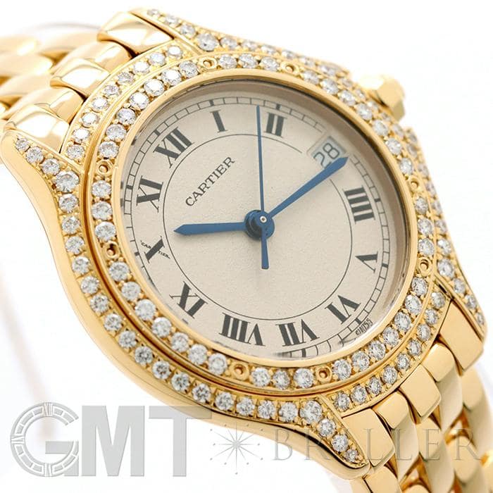 中古)CARTIER カルティエ パンテール クーガー 887907 ベゼルダイヤ