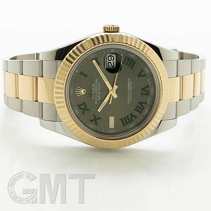 中古)ROLEX ロレックス デイトジャスト II 116333 グレー/グリーン