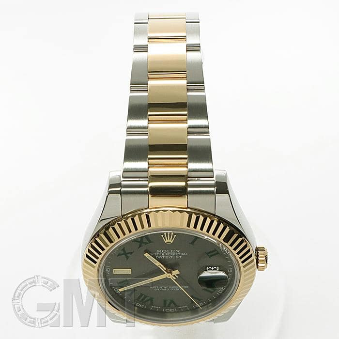 中古)ROLEX ロレックス デイトジャスト II 116333 グレー/グリーン