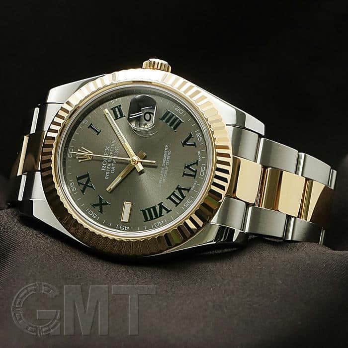 中古)ROLEX ロレックス デイトジャスト II 116333 グレー/グリーン