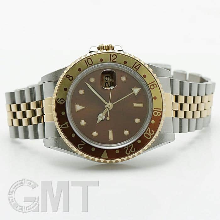 ブート ROLEX ブラウンレザー 中古)ROLEX ロレックス GMTマスター II ブラウン 16713 オール